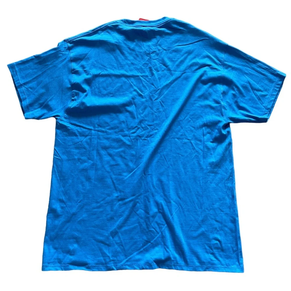 Champion Mens Tee Size Large Blue Logo Graphic Short Sleeve T-Shirt - Picture 2 of 7